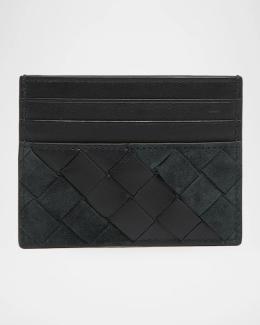 Bottega Veneta Men's Intrecciato 15 Bifold Card Case | Neiman Marcus