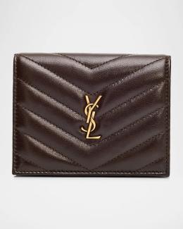 Saint Laurent YSL Leather-Covered Brooch | Neiman Marcus
