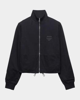 Prada Re-Nylon Hooded Zip Up Jacket | Neiman Marcus