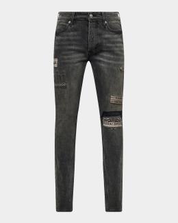 Ksubi Men's Van Winkle Angst Trashed Skinny Jeans | Neiman Marcus