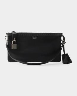 Prada Mini Crystal-Studded Bag with Shoulder Strap | Neiman Marcus