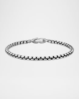 David Yurman Men's Double Box Chain Bracelet in Silver, 4mm