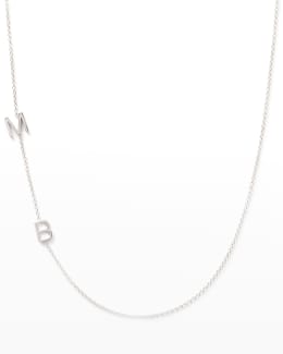 Glorria 14k Solid Gold Letter V Necklace