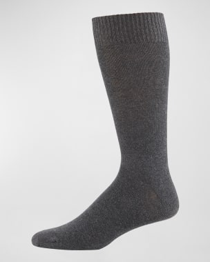 Neiman Marcus Men's Ribbed Cashmere Socks | Neiman Marcus