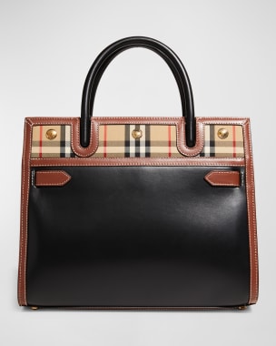 Burberry Small Vintage Check Title Bag | Neiman Marcus