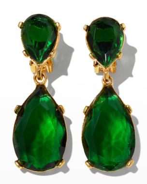 Kenneth Jay Lane Rhinestone Leaves Clip Earrings Neiman Marcus