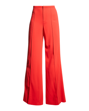 Alice + Olivia Dylan High-Waist Faux-Leather Pants | Neiman Marcus