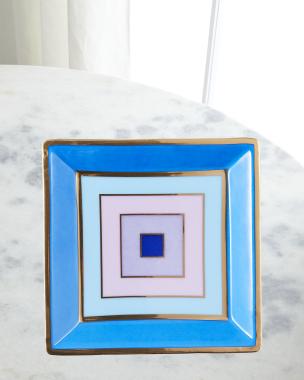 Vassoio Portaoggetti Rainbow Gocciolante Jonathan Adler - In Porcellana Ad Alta Cottura Con Accenti In Oro
