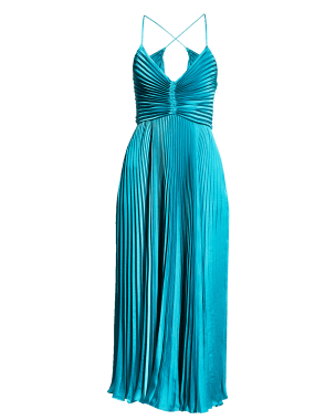 A.L.C. Renzo Pleated Halter Dress | Neiman Marcus