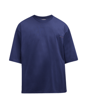 Loewe Luxury All-over Surf Print T-shirt In Cotton For in Ecru/Navy Blue Blue for Men Mens Clothing T-shirts Short sleeve t-shirts 