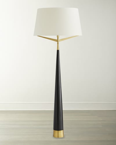 Linen Modern Lamp Neiman Marcus, 72 75 In Bronze Floor Lamp With White Alabaster Shade Foundation