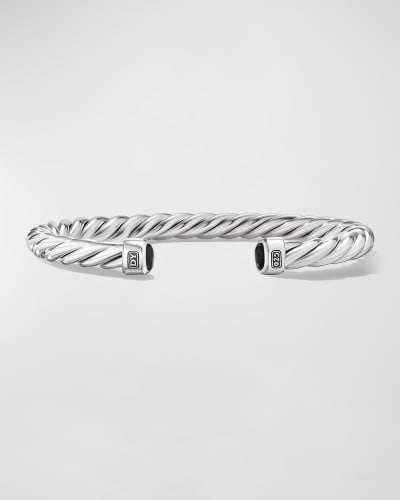 DG Men's Stainless-Steel 8.5" Classic Silver 6mm Round Chain Bracelet