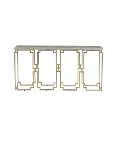Gold Console Table Neiman Marcus, Metal Console Table With Marble Top