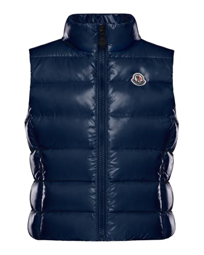 moncler vest navy blue