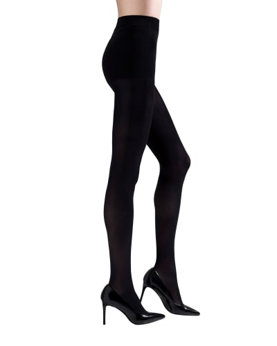 Women Opaque Fancy Floral Pattern Tights 3D Olivia 