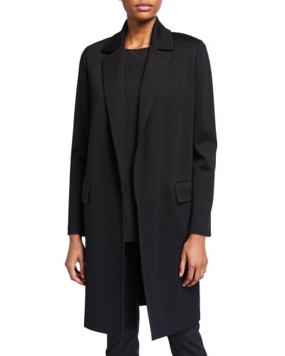 Notched Collar Knit Jacket | Neiman Marcus