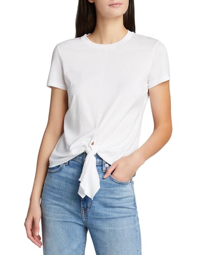 white tie waist shirt