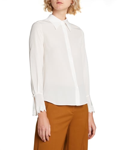 White Silk Shirt | Neiman Marcus