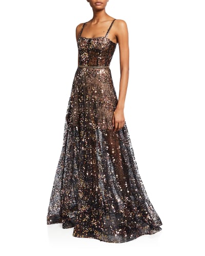 black colour evening gown