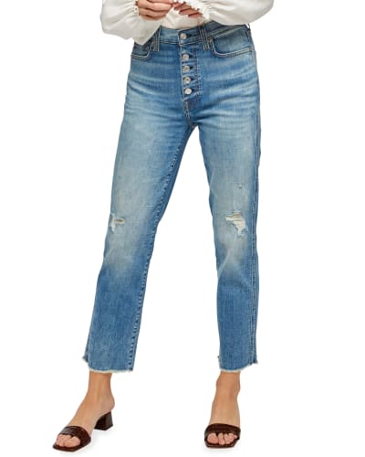 Jen7 Straight Leg Jeans | Neiman Marcus