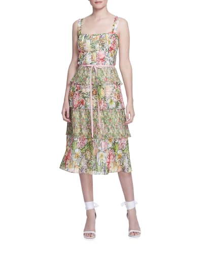 Chiffon Floral Dress | Neiman Marcus