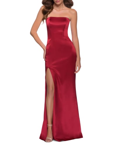 strapless evening dresses