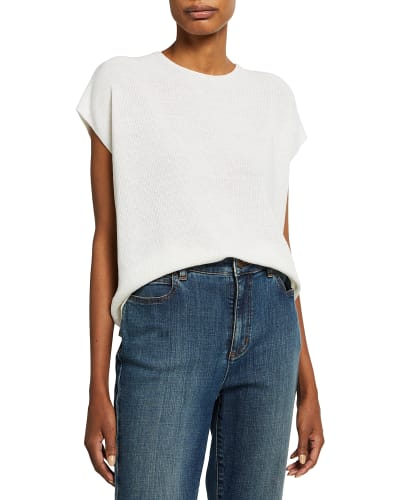white linen sweater