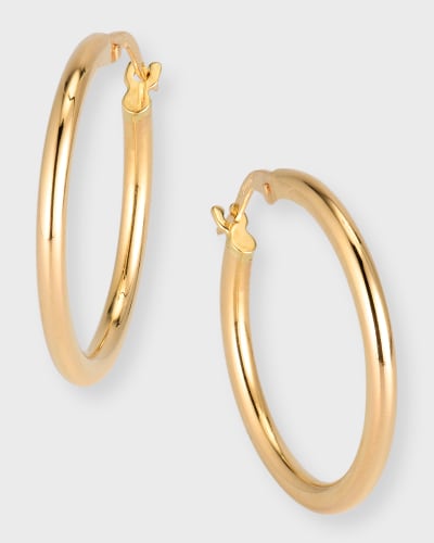 14K Gold & Rhodium Textured Hollow Oval Hoop Earrings 0.98 in x 0.79 in 