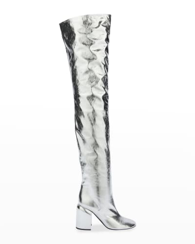 jil sander silver boots