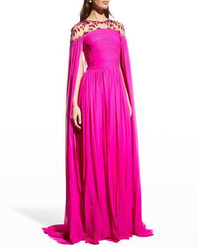 fuchsia evening gowns