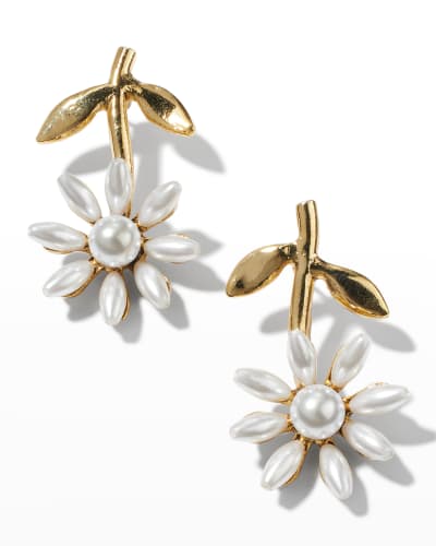 Daesar Gold Plated Earrings Womens Stud Earrings Green Red Rhinestone Earring Rose Petal Flower Earrings 