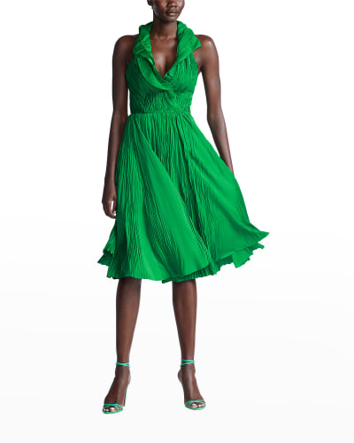 designer knee length dresses