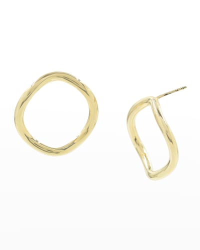 0.35 in x 0.08 in 14K Gold Small Twisted Earrings 