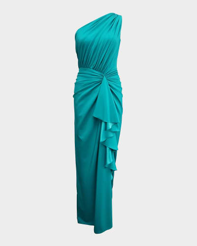 dark teal gown