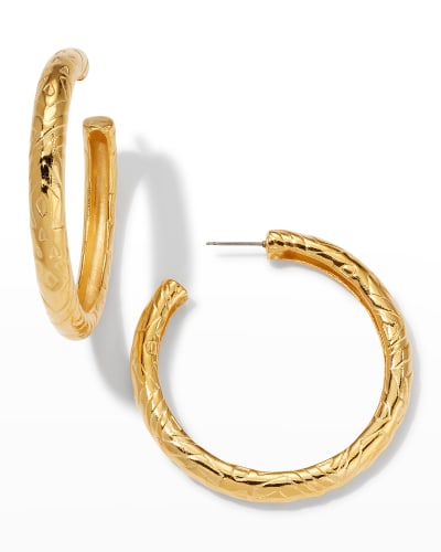 Jewel Tie 14k Yellow Gold 3mm Textured Round Hoop Earrings 
