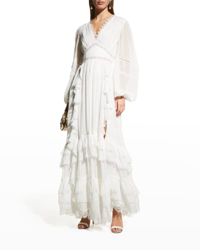 A-line Cascade Dress | Neiman Marcus
