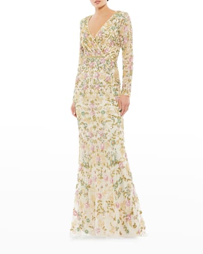 long floral gown
