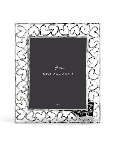 Michael Aram Marigold Artisans  8 X 10  Fluted Picture Frame Silver Color NEW 