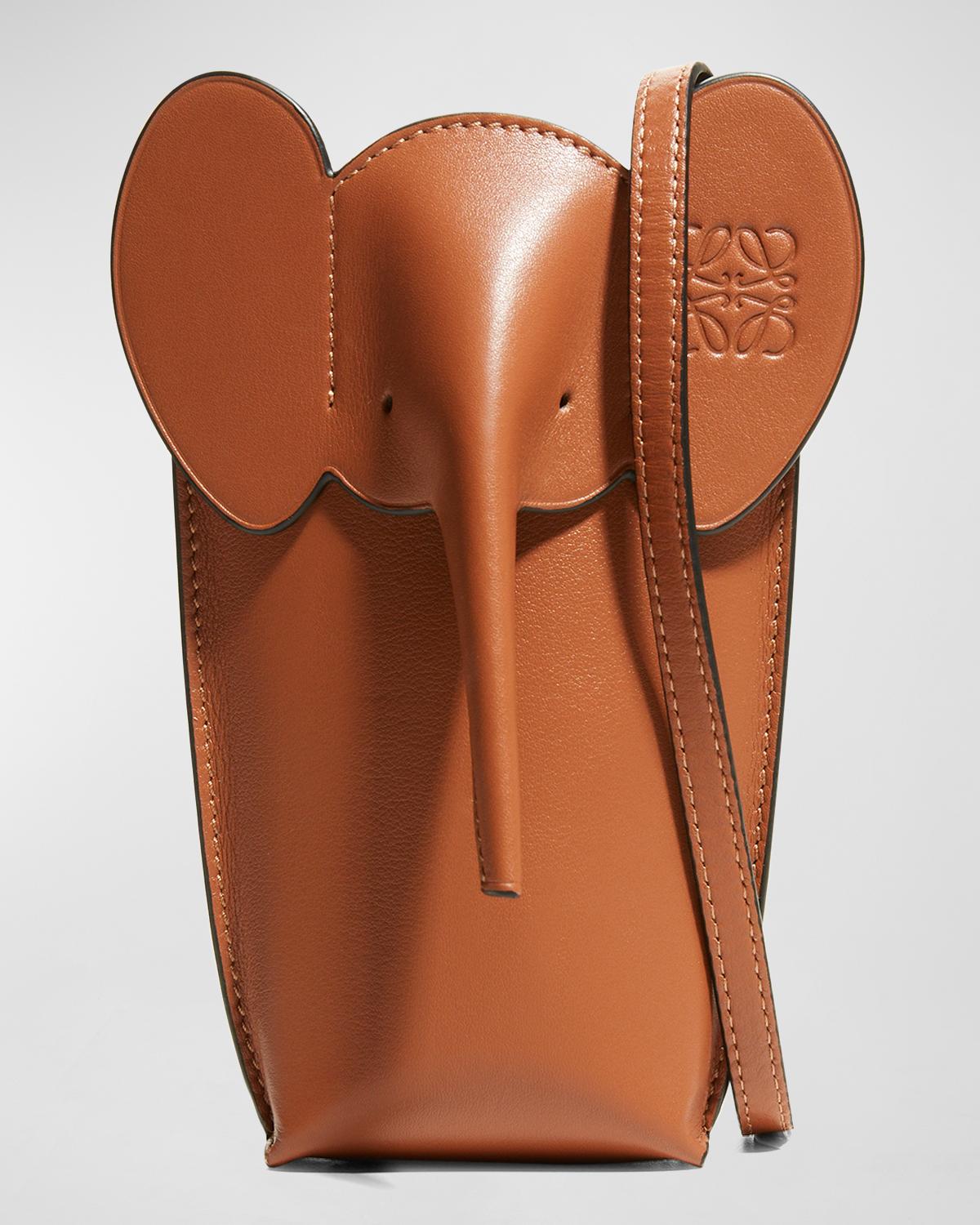Elephant Pocket in Leather with Strap
