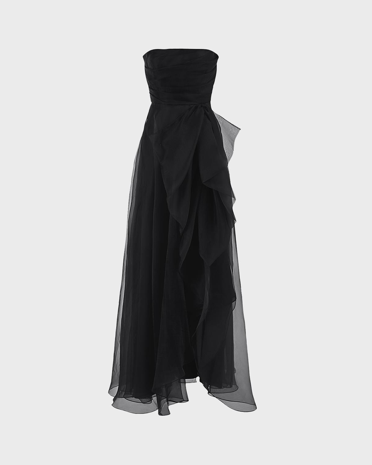 Teresa Draped Strapless Gown