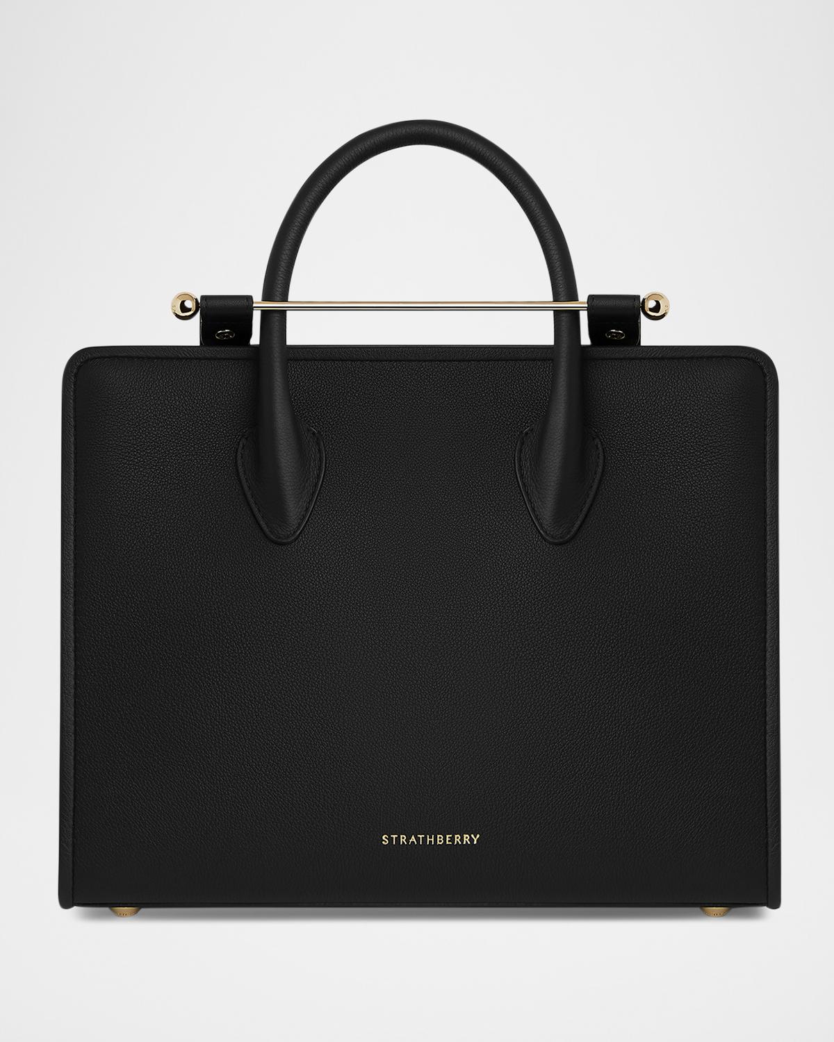 Midi Metal Leather Tote Bag