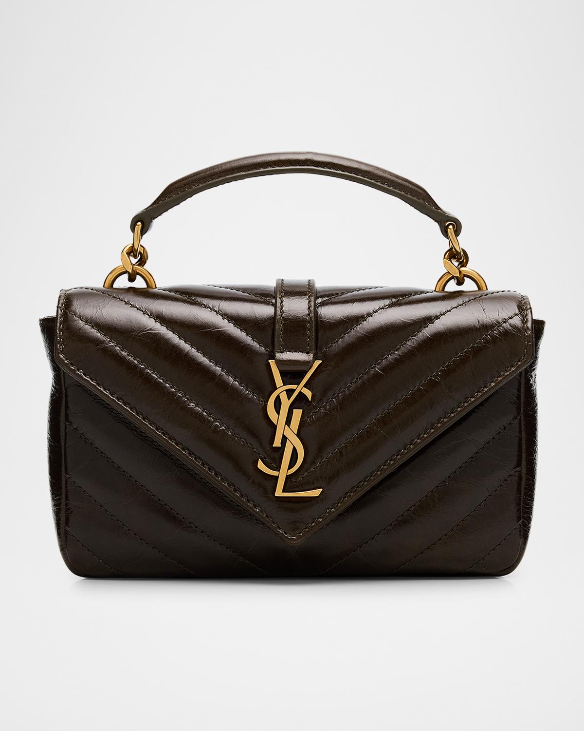 College Mini YSL Quilted Top Handle Bag