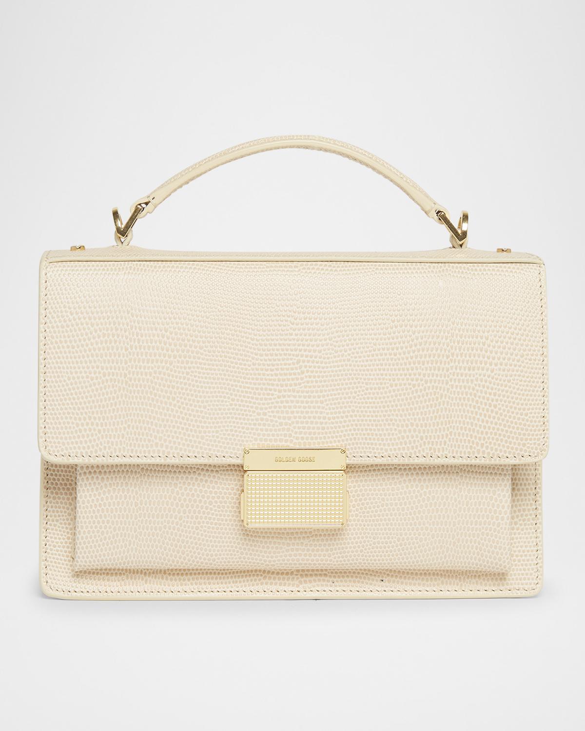 Venezia Lizard-Embossed Leather Crossbody Bag