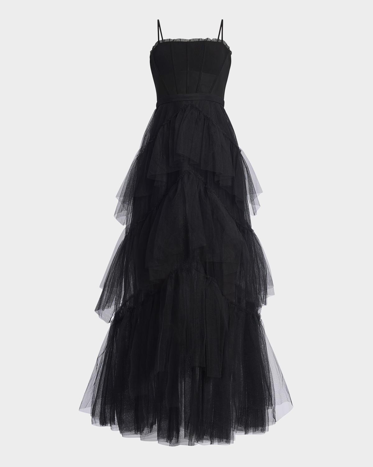 Oly Ruffle Tiered Corset Gown