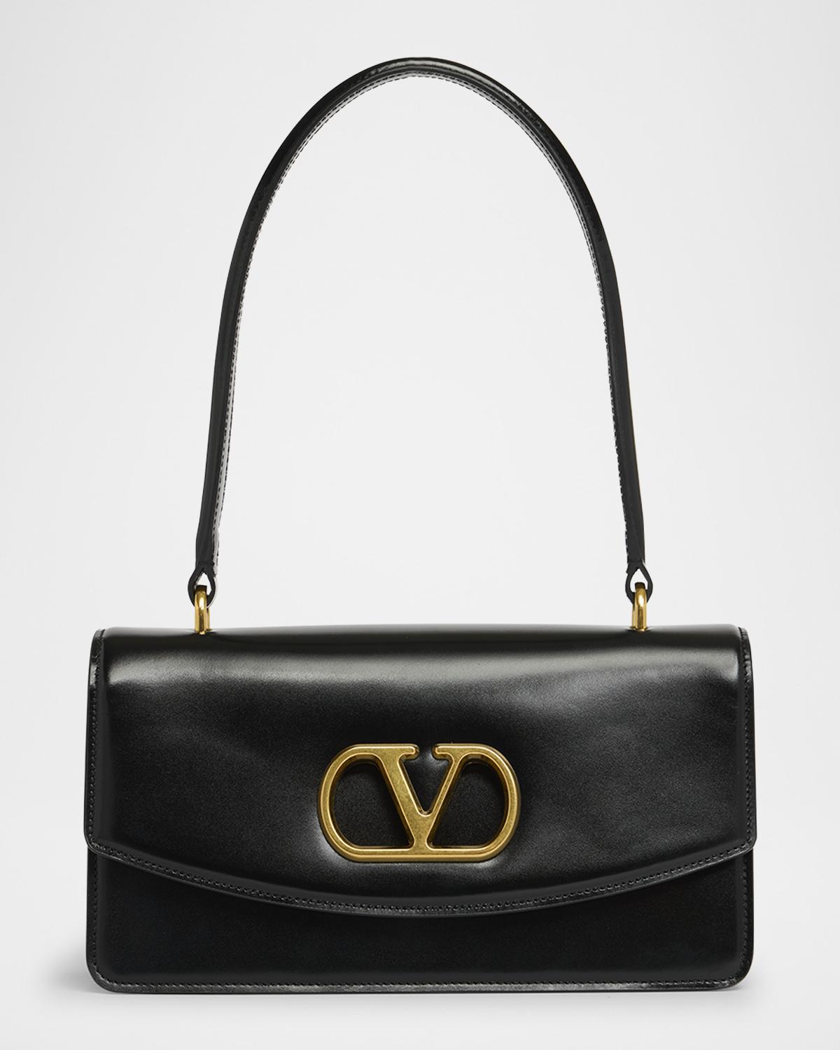 Vain VLOGO Leather Top-Handle Bag