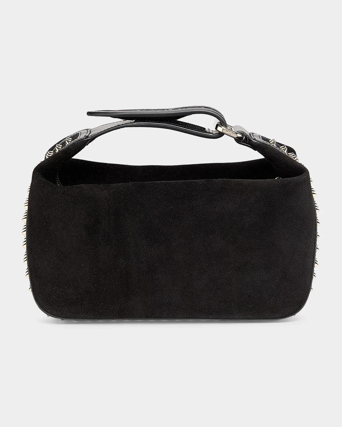 Funky Dopp Spike Top-Handle Bag in Suede