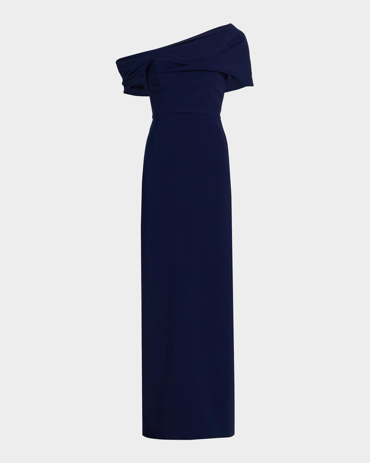 Draped Off-Shoulder Gown