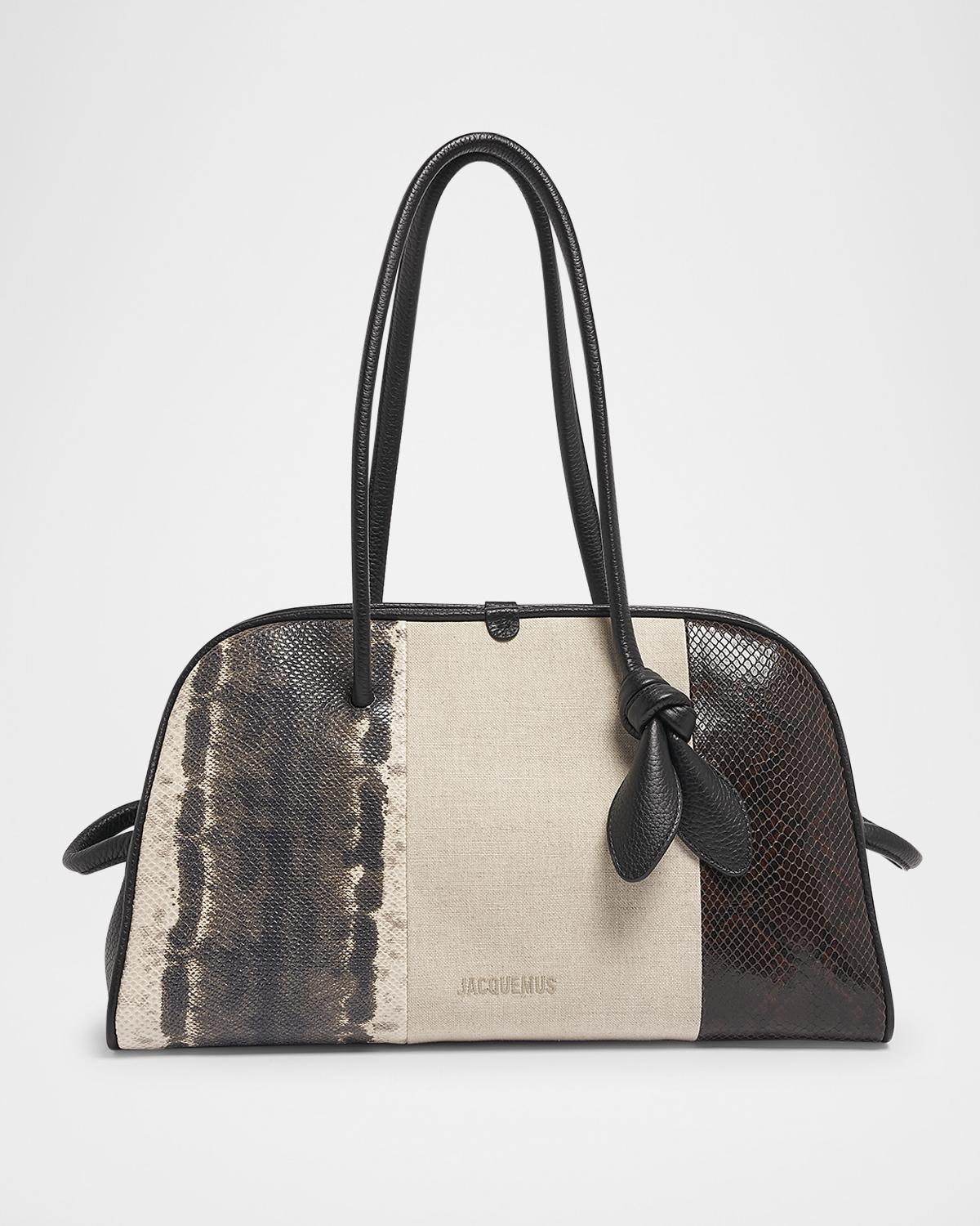 Le Turismo Snakeskin Top Handle Bowling Bag