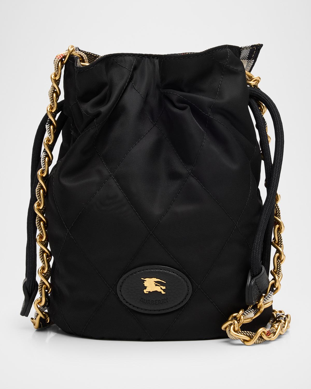 Horseshoe Quilted Nylon Pouch Bag