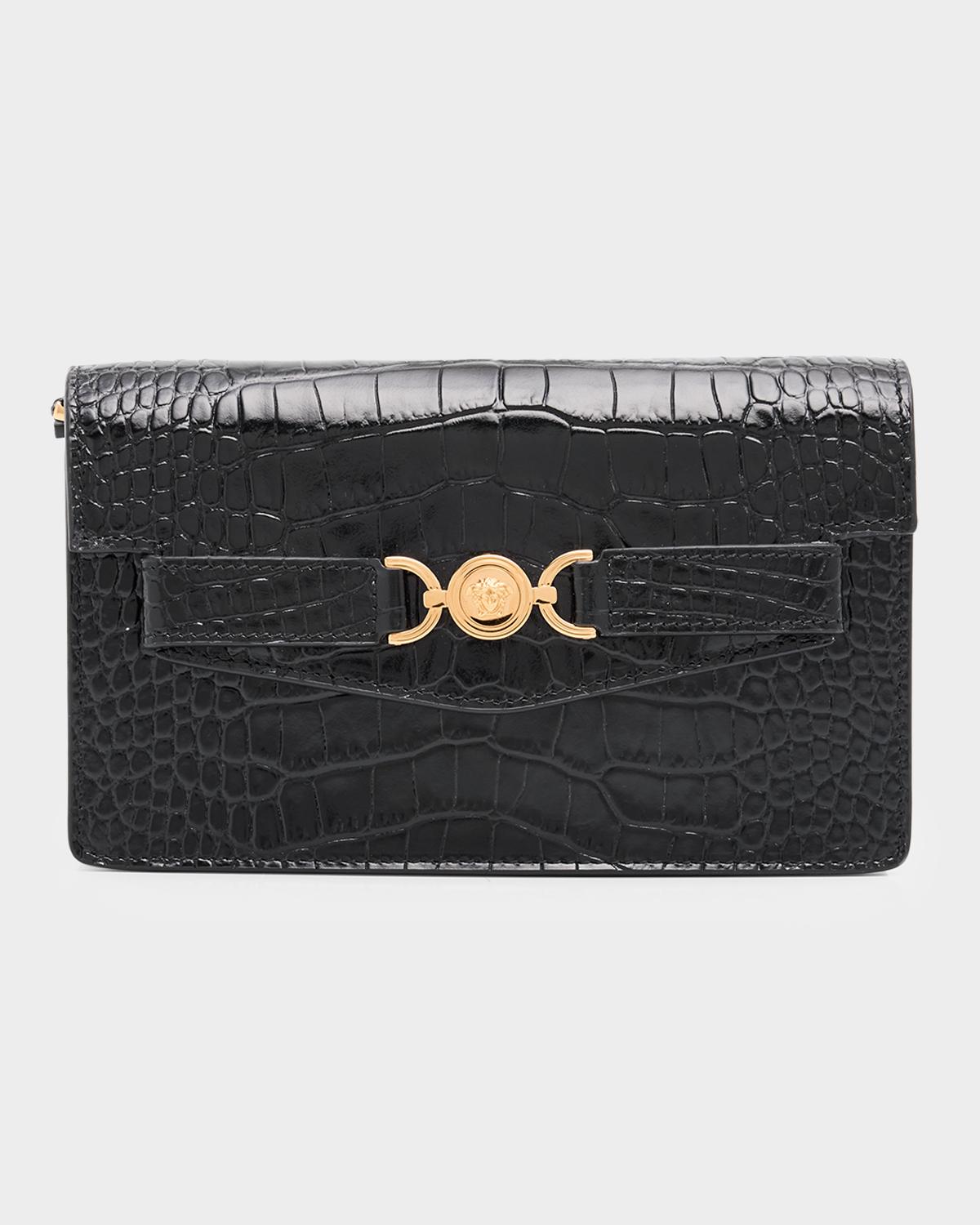 Medusa '95 Croc-Effect Clutch Bag